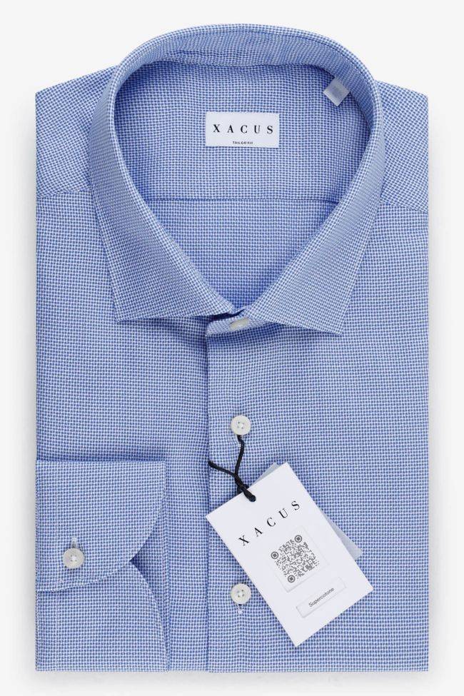 Xacus Hemd Herren Xacus Regular Halb Unifarben 100% Baumwolle Kragen Französisch Lange Ärmel