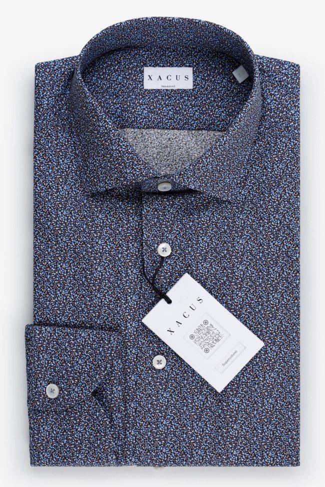 xacus Hemd Herren Xacus Regular Halb Unifarben 100% Baumwolle kragen Französisch Lange Ärmel