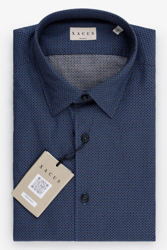 xacus Hemd Herren Xacus Regular Halb Unifarben 100% Baumwolle gewaschen kragen Italienisch Lange Ärmel
