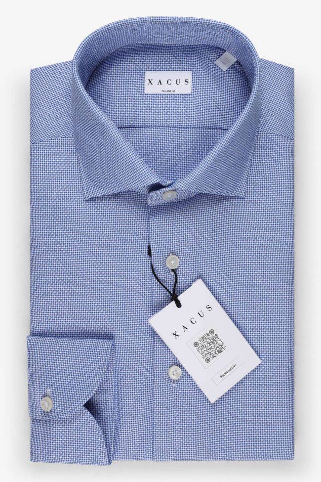 xacus Hemd Herren Xacus Regular Halb Unifarben 100% Baumwolle kragen Französisch Lange Ärmel