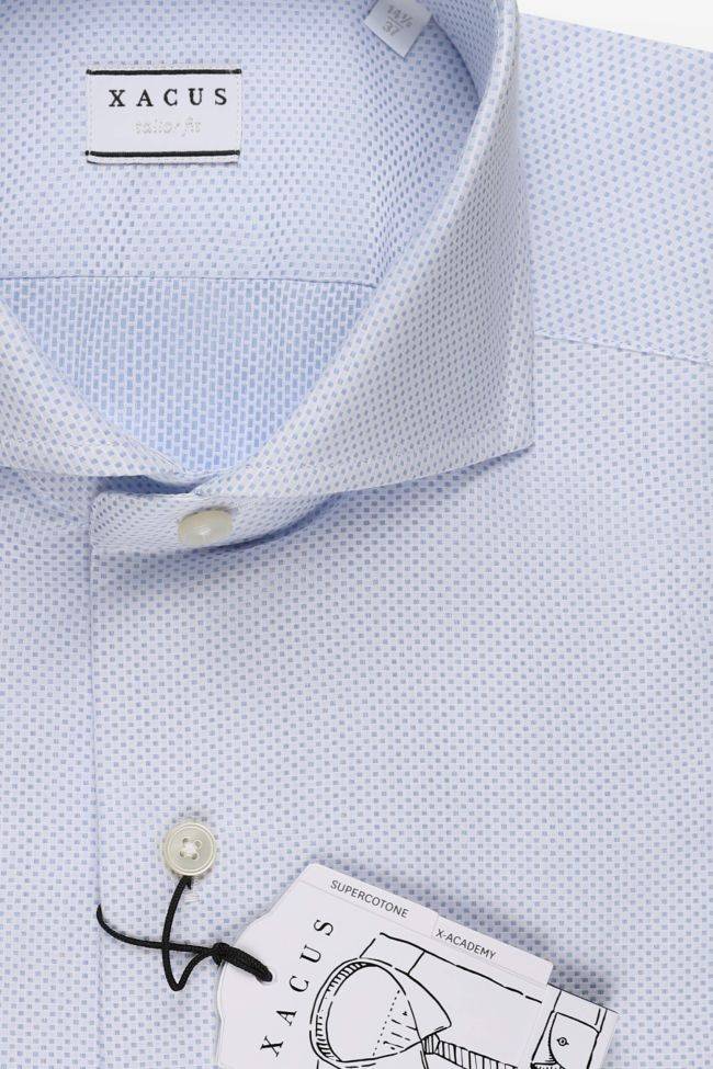 Xacus Hemd Herren Xacus Regular Halb Unifarben 100% Baumwolle Kragen Französisch Lange Ärmel