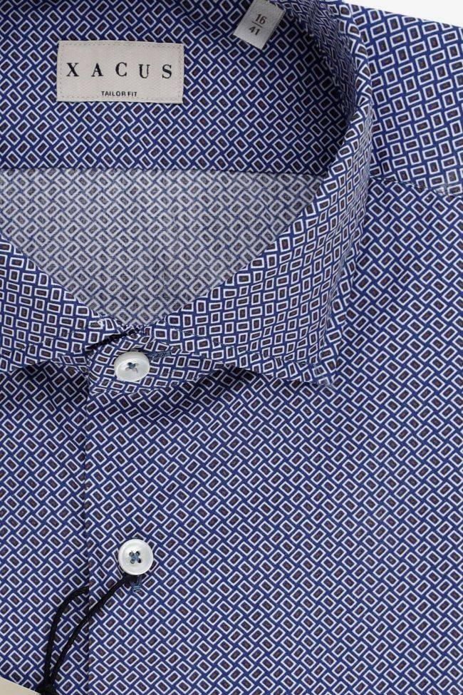 Xacus Hemd Herren Xacus Regular Halb Unifarben 100% Baumwolle Gewaschen Kragen Französisch Lange Ärmel