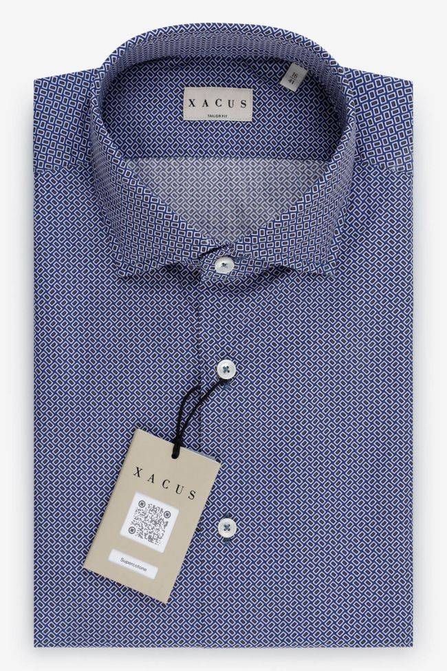 xacus Hemd Herren Xacus Regular Halb Unifarben 100% Baumwolle gewaschen kragen Französisch Lange Ärmel