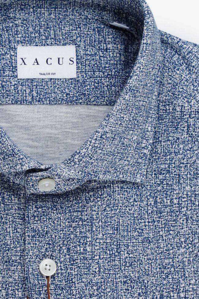 Xacus Hemd Herren Xacus Regular Halb Unifarben 100% Baumwolle Kragen Französisch Lange Ärmel