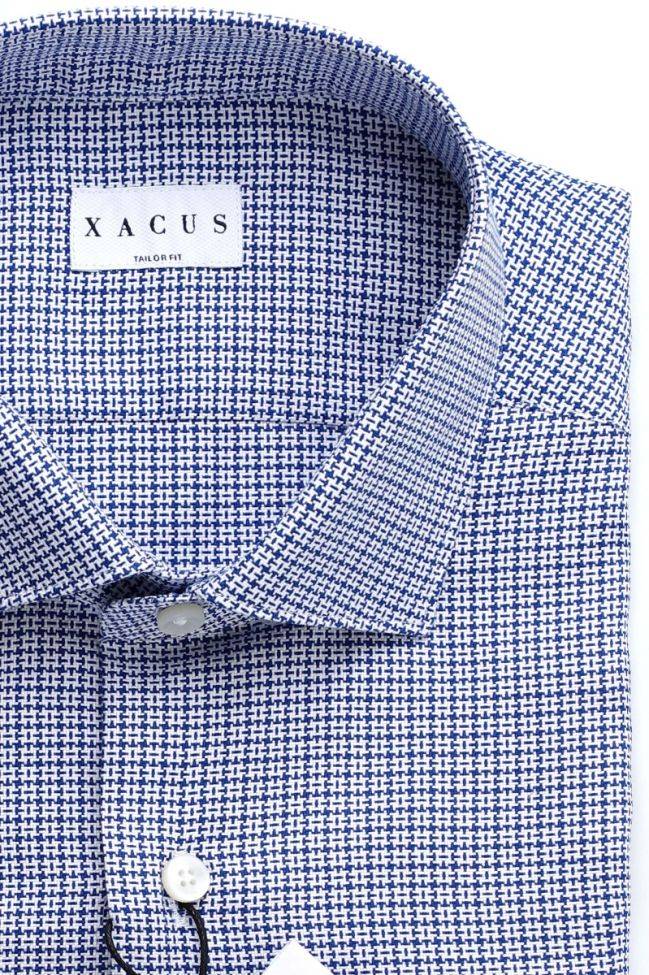 Xacus Hemd Herren Xacus Regular Halb Unifarben 100% Baumwolle Kragen Französisch Lange Ärmel
