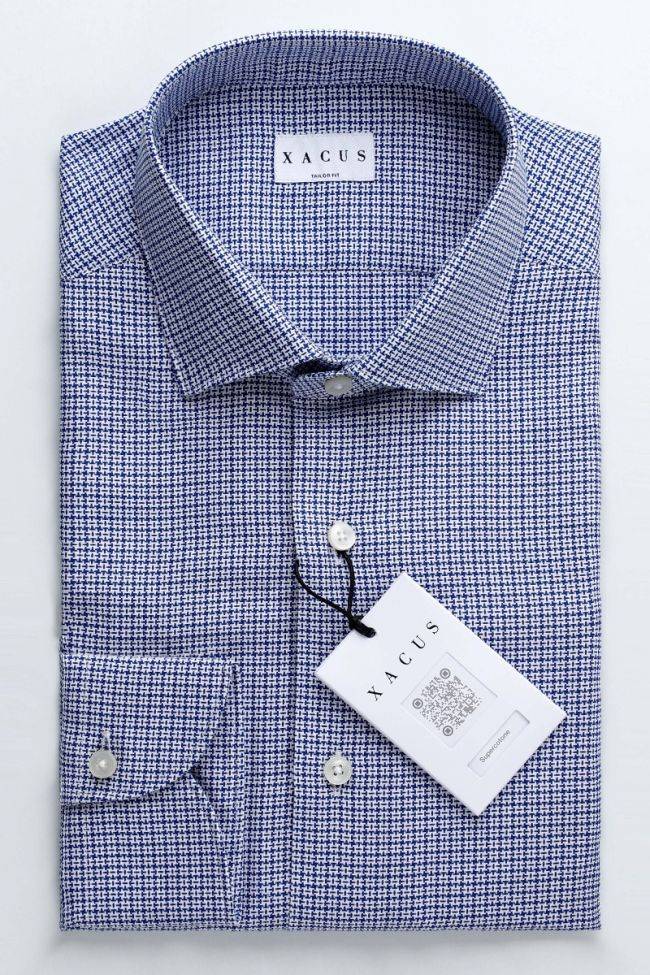 xacus Hemd Herren Xacus Regular Halb Unifarben 100% Baumwolle kragen Französisch Lange Ärmel