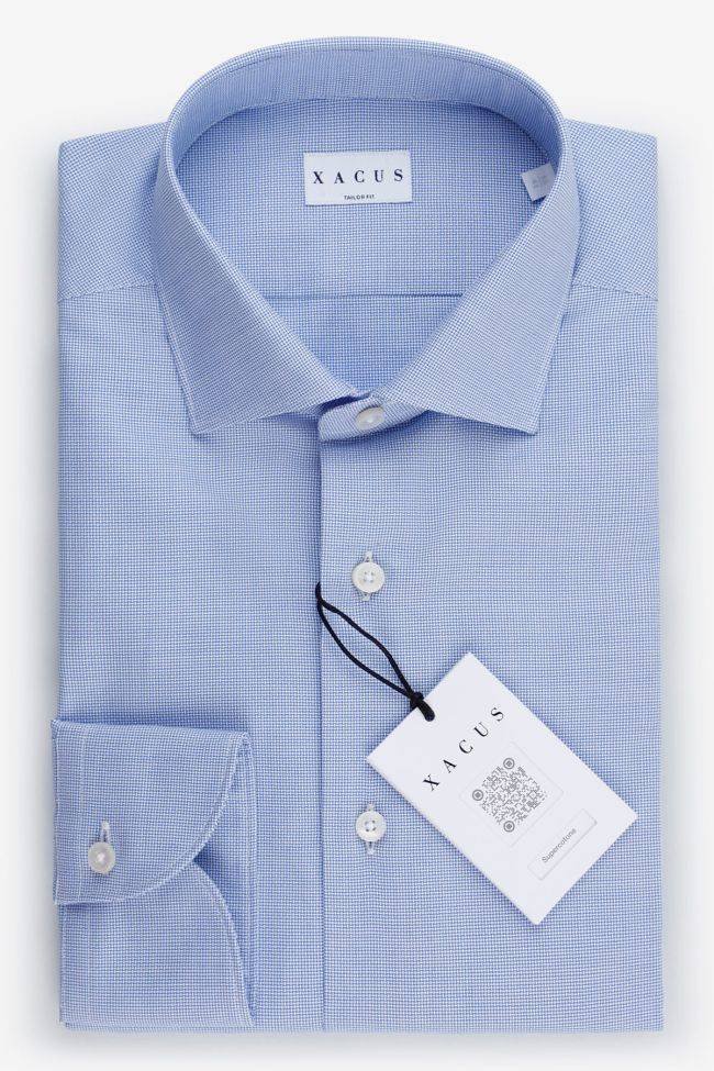 xacus Hemd Herren Xacus Regular Halb Unifarben 100% Baumwolle kragen Französisch Lange Ärmel