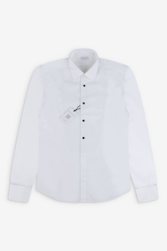Xacus Hemd Herren Xacus Regular Halb Unifarben 100% Baumwolle Kragen Italienisch Lange Ärmel