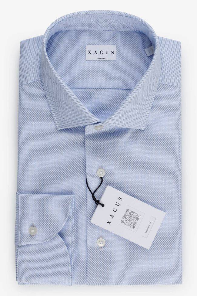 xacus Hemd Herren Xacus Regular Halb Unifarben 100% Baumwolle kragen Französisch Lange Ärmel