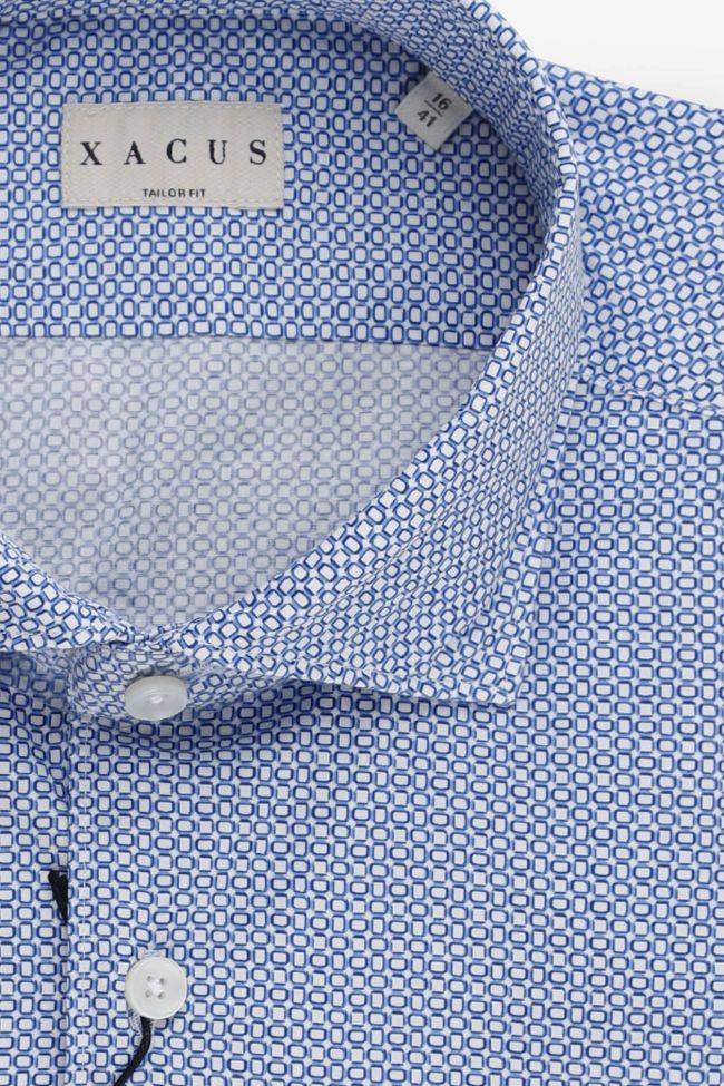 Xacus Hemd Herren Xacus Regular Halb Unifarben 100% Baumwolle Gewaschen Kragen Französisch Lange Ärmel
