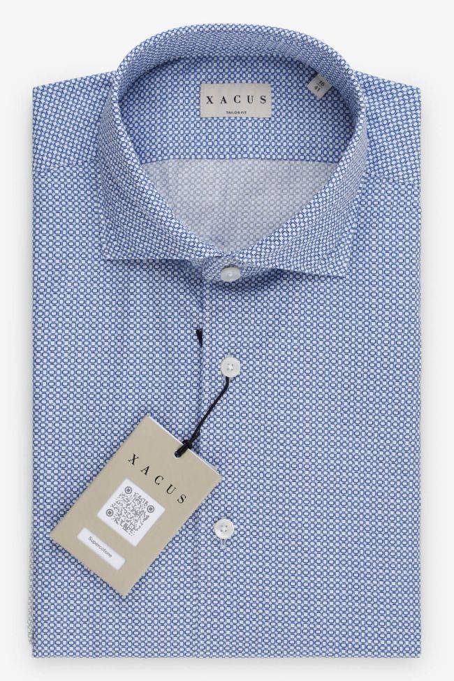 xacus Hemd Herren Xacus Regular Halb Unifarben 100% Baumwolle gewaschen kragen Französisch Lange Ärmel