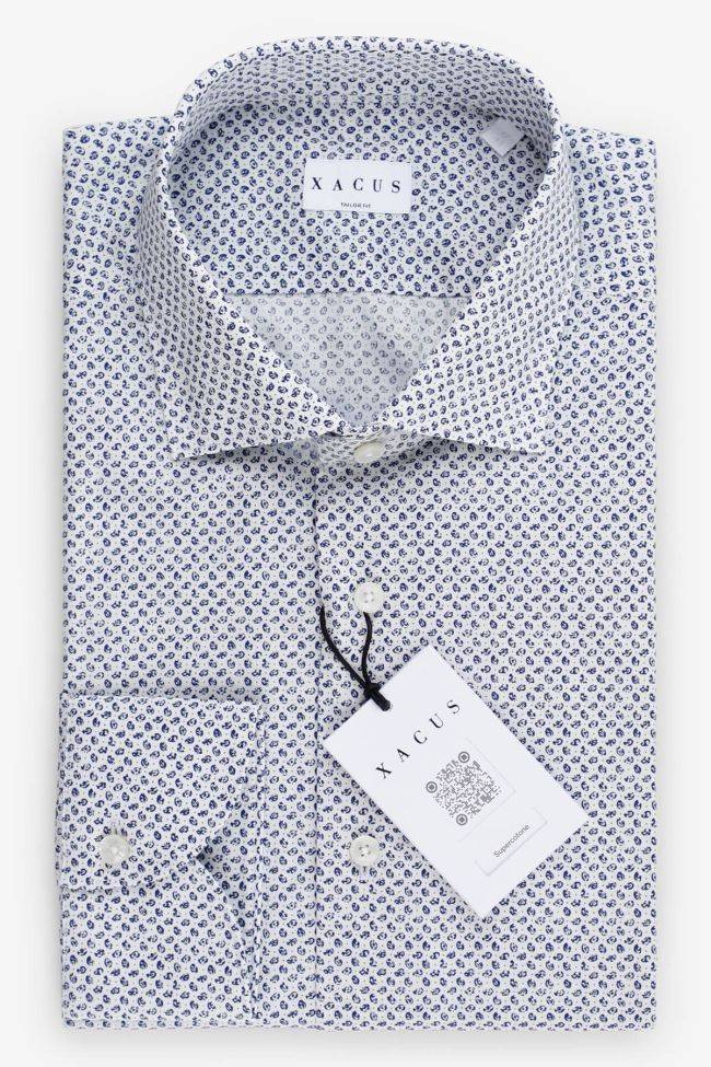 xacus Hemd Herren Xacus Regular Halb Unifarben 100% Baumwolle kragen Französisch Lange Ärmel