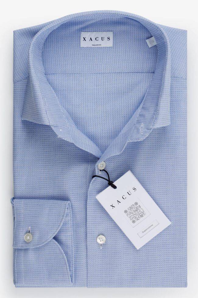 xacus Hemd Herren Xacus Regular Halb Unifarben 100% Baumwolle kragen Französisch Lange Ärmel