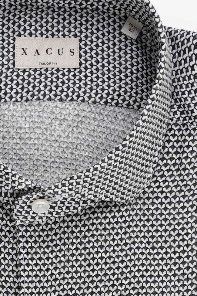 Xacus Hemd Herren Xacus Regular Halb Unifarben 100% Leinen Kragen Französisch Lange Ärmel