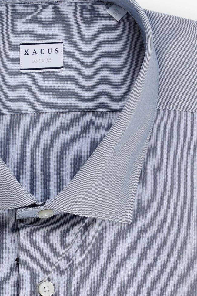 Xacus Hemd Herren Xacus Regular Halb Unifarben 70% Cotton 3% Elastan 27% Pa Kragen Französisch Lange Ärmel