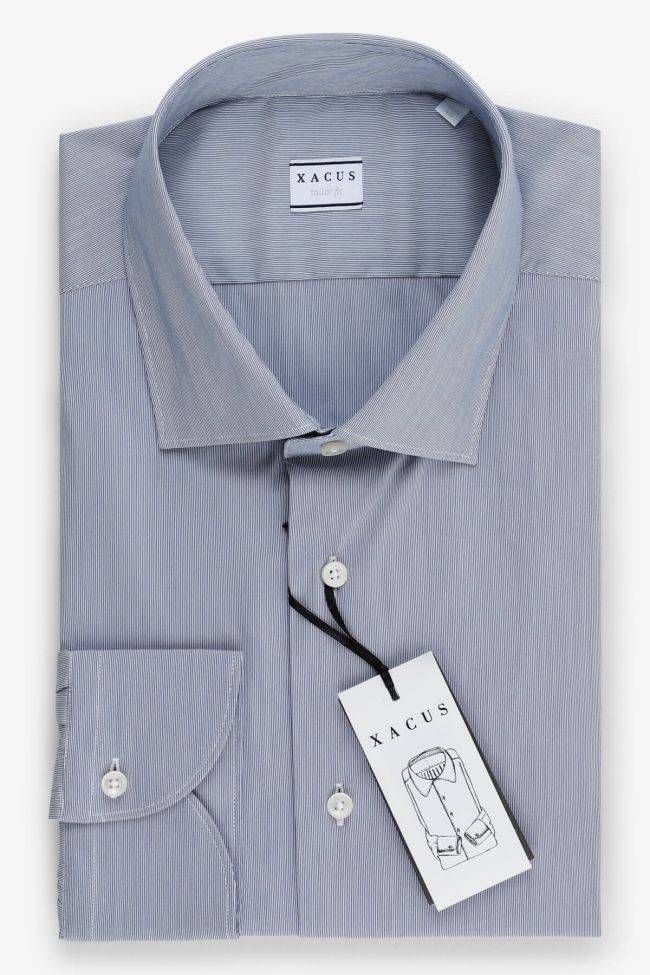 xacus Hemd Herren Xacus Regular Halb Unifarben 70% cotton 3% elastan 27% pa kragen Französisch Lange Ärmel