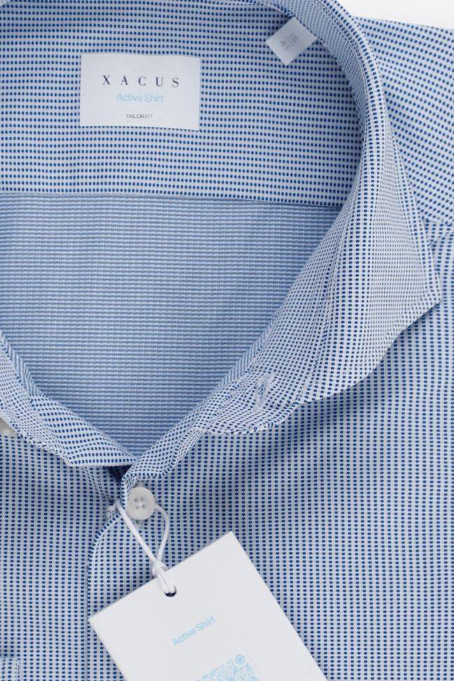 Xacus Hemd Herren Xacus Regular Halb Unifarben 83% Polyamide 17% Elastane Kragen Französisch Lange Ärmel