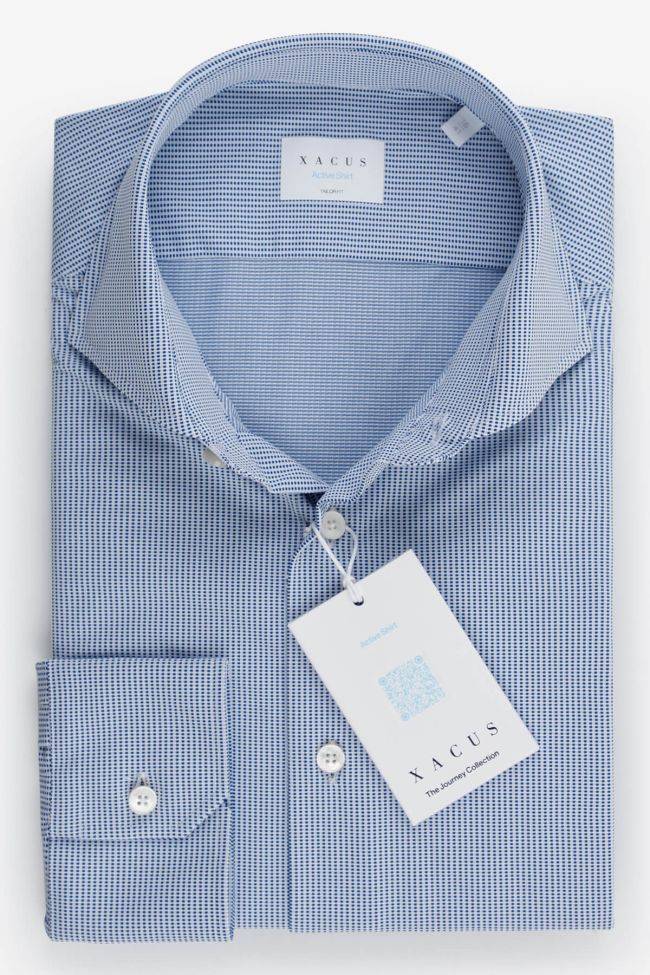 xacus Hemd Herren Xacus Regular Halb Unifarben 83% polyamide 17% elastane kragen Französisch Lange Ärmel