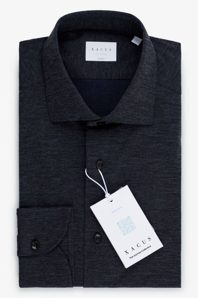 xacus Hemd Herren Xacus Regular Halb Unifarben 85% poliammide 15% elastam kragen Französisch Lange Ärmel