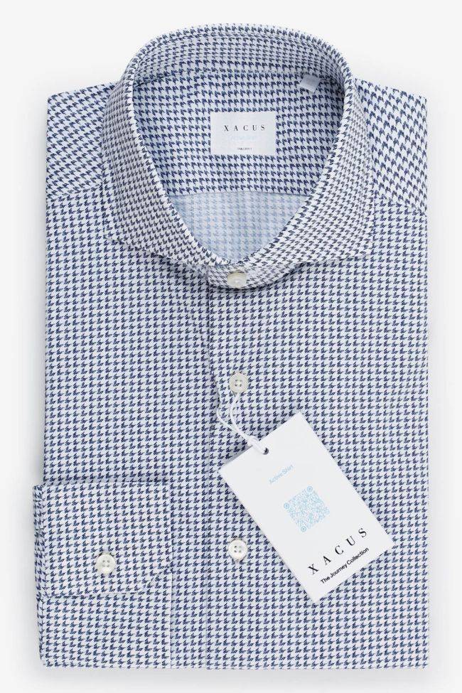 xacus Hemd Herren Xacus Regular Halb Unifarben 86% poliammide 14% elastan kragen Französisch Lange Ärmel