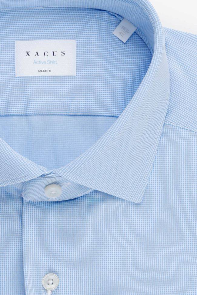 Xacus Hemd Herren Xacus Regular Halb Unifarben 86% Polyamide 14% Elastane Kragen Französisch Lange Ärmel