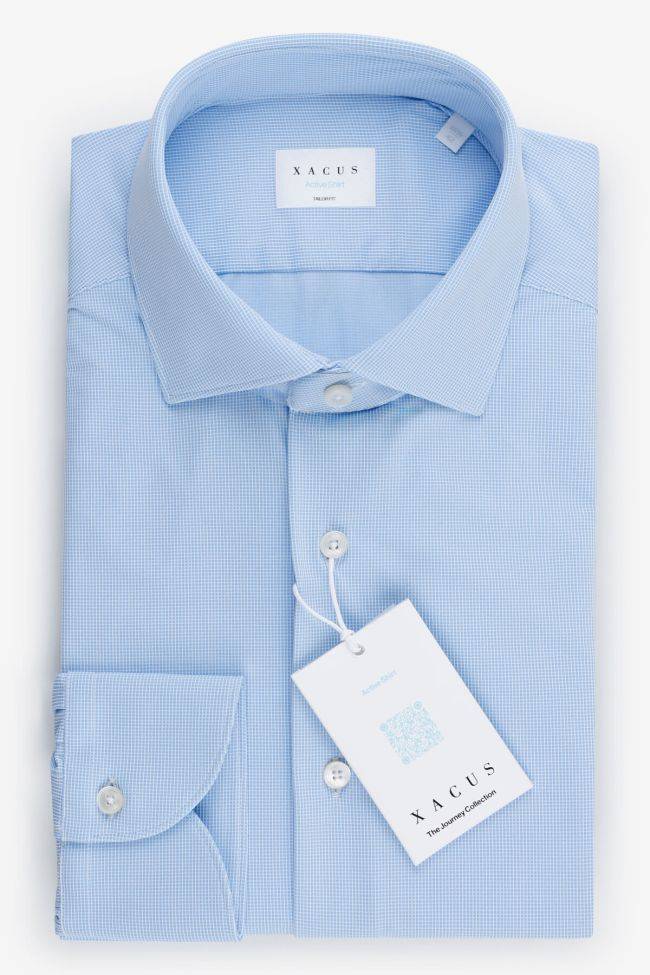 xacus Hemd Herren Xacus Regular Halb Unifarben 86% polyamide 14% elastane kragen Französisch Lange Ärmel