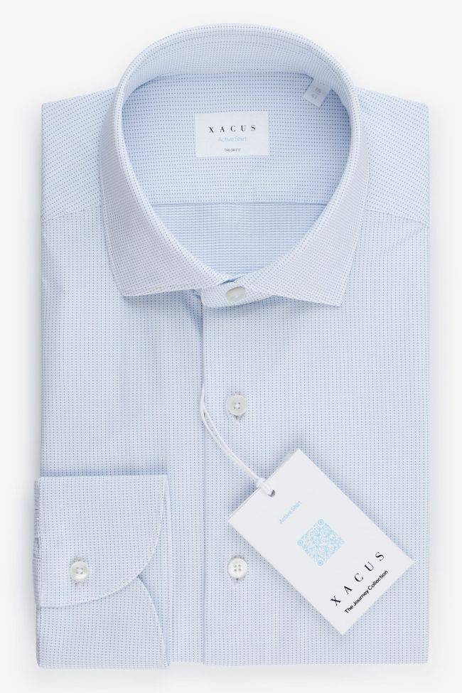 xacus Hemd Herren Xacus Regular Halb Unifarben 87% poliammide 13% elastan kragen Französisch Lange Ärmel