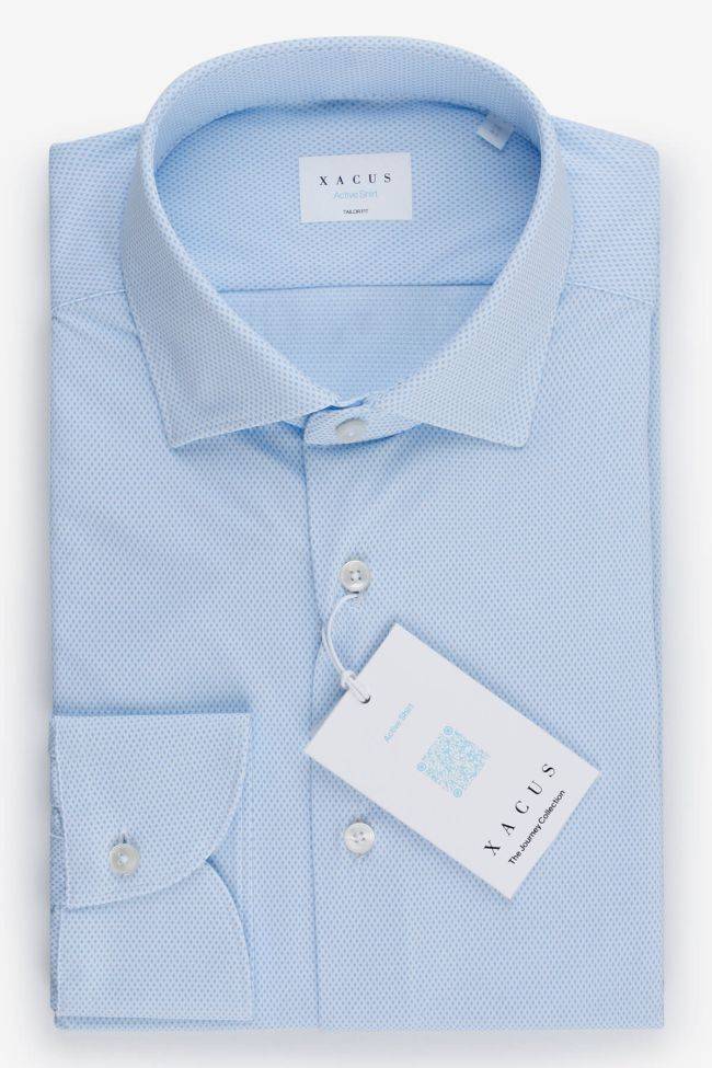 xacus Hemd Herren Xacus Regular Halb Unifarben 87% poliammide 13% elastan kragen Französisch Lange Ärmel