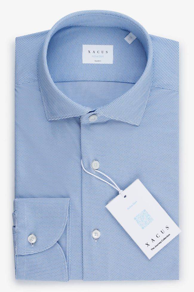xacus Hemd Herren Xacus Regular Halb Unifarben 87% poliammide 13% elastan kragen Französisch Lange Ärmel