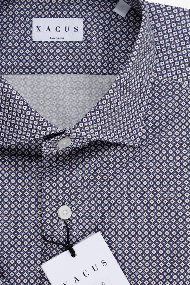 Xacus Hemd Herren Xacus Regular Halb Unifarben 97% Baumwolle 3% Elastan Kragen Französisch Lange Ärmel