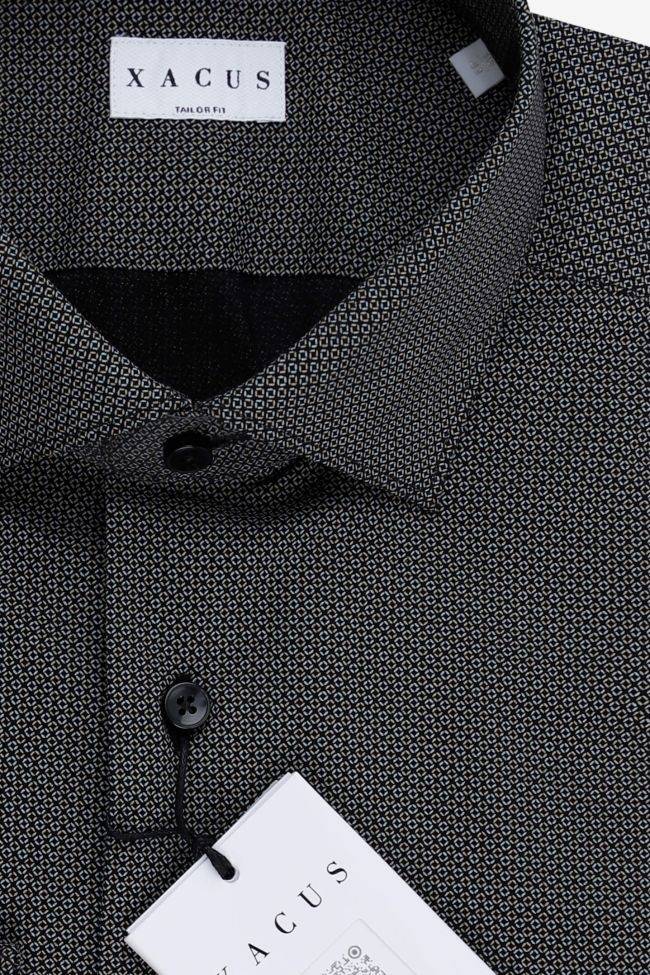 Xacus Hemd Herren Xacus Regular Halb Unifarben 97% Baumwolle 3% Elastan Kragen Französisch Lange Ärmel