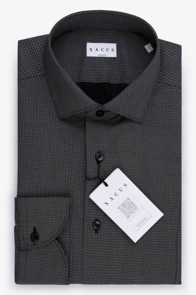 xacus Hemd Herren Xacus Regular Halb Unifarben 97% Baumwolle 3% elastan kragen Französisch Lange Ärmel