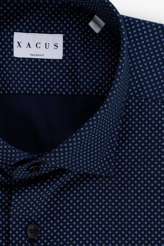 Xacus Hemd Herren Xacus Regular Halb Unifarben 97% Baumwolle 3% Elastan Kragen Französisch Lange Ärmel
