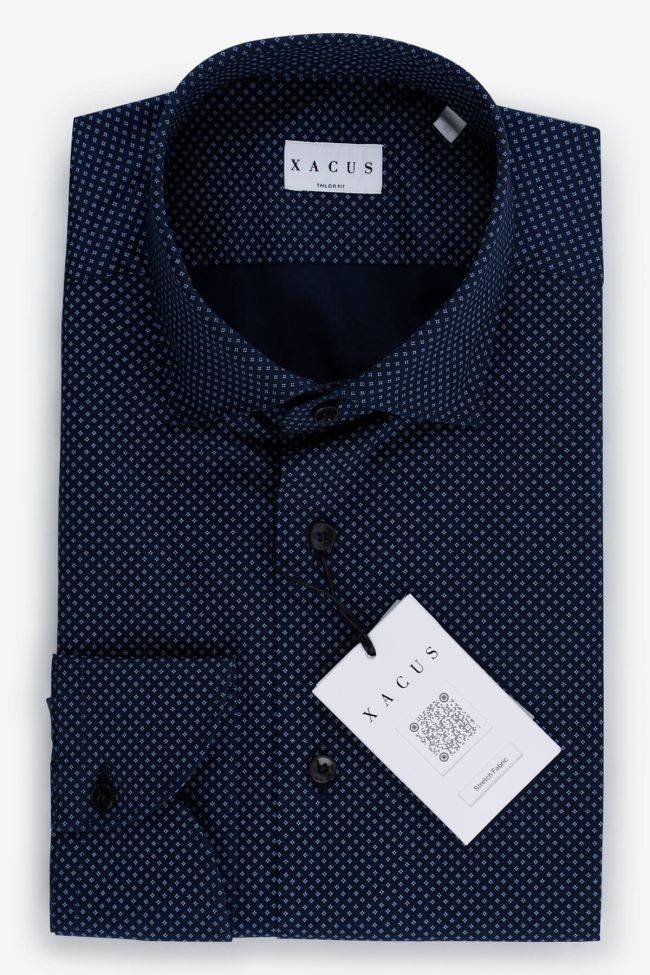 xacus Hemd Herren Xacus Regular Halb Unifarben 97% Baumwolle 3% elastan kragen Französisch Lange Ärmel