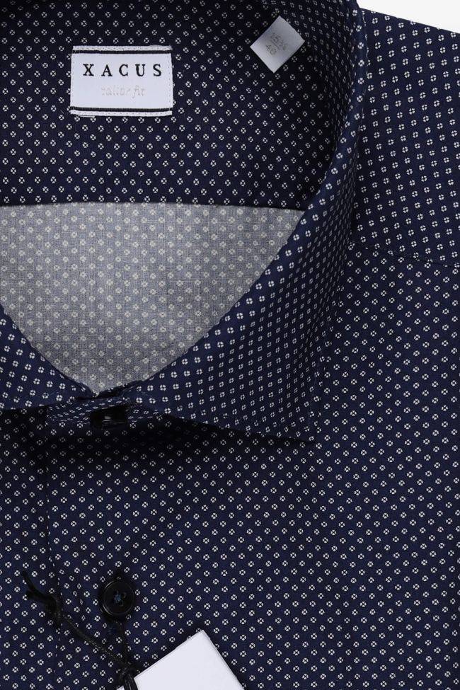 Xacus Hemd Herren Xacus Regular Halb Unifarben 97% Baumwolle 3% Elastan Kragen Französisch Lange Ärmel