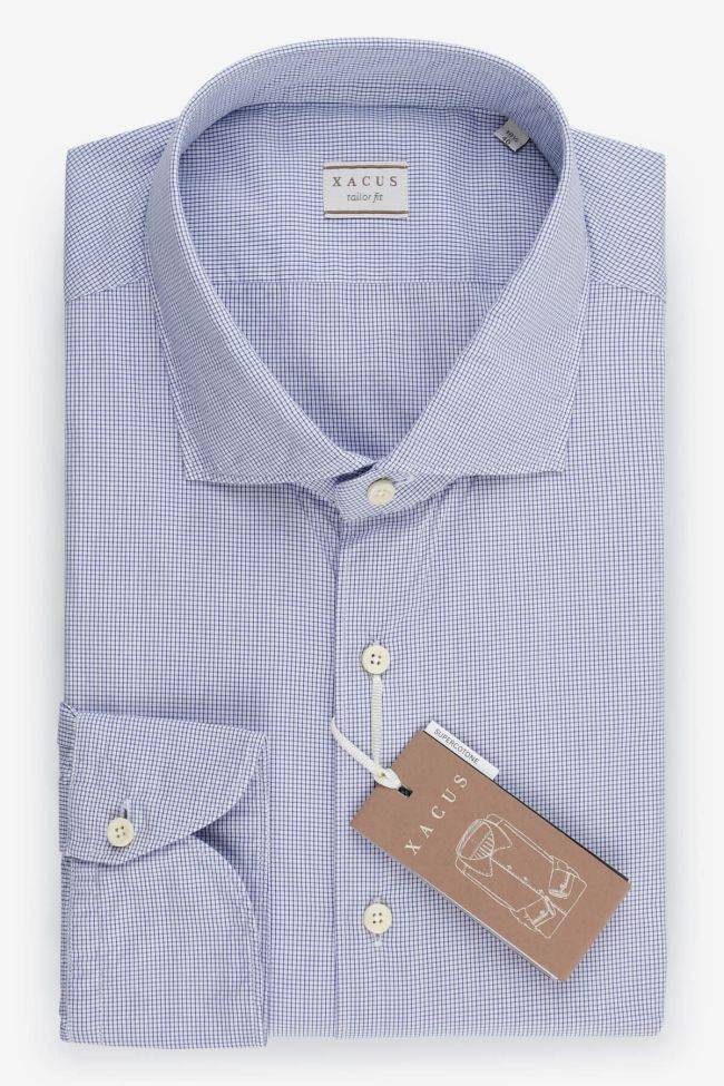 xacus Hemd Herren Xacus Regular Karo 100% Baumwolle gewaschen kragen Französisch Lange Ärmel