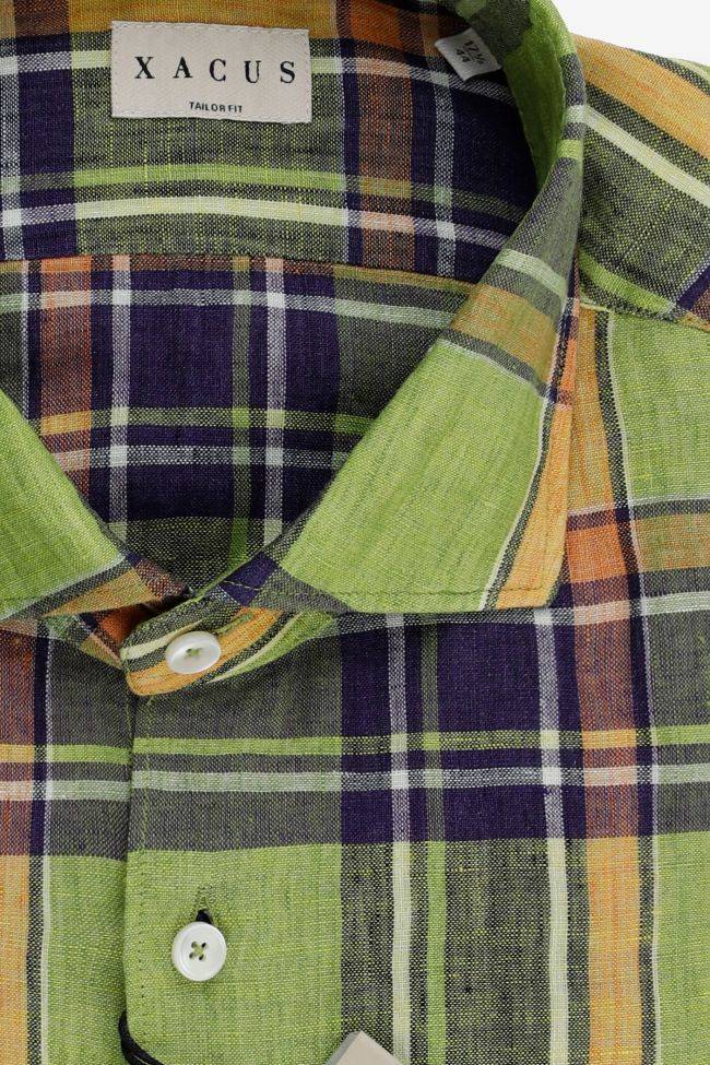 xacus Hemd Herren Xacus Regular Karo 100% Baumwolle kragen Französisch Lange Ärmel