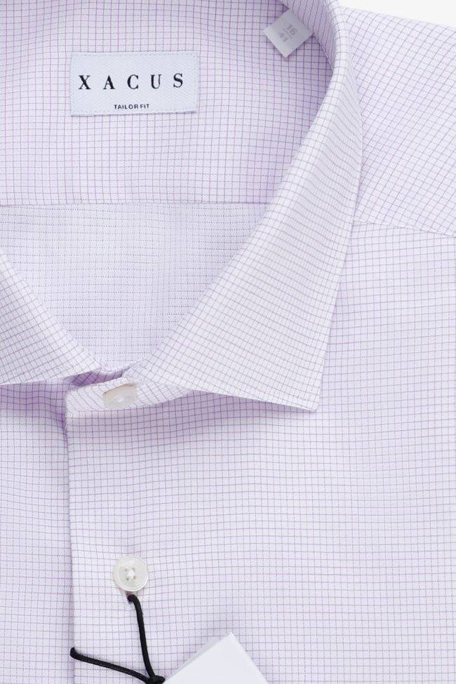 Xacus Hemd Herren Xacus Regular Karo 100% Baumwolle Kragen Französisch Lange Ärmel