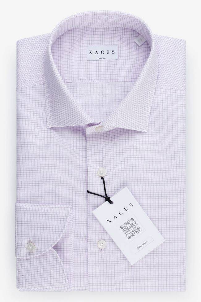 xacus Hemd Herren Xacus Regular Karo 100% Baumwolle kragen Französisch Lange Ärmel