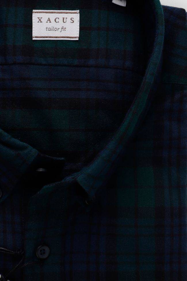 Xacus Hemd Herren Xacus Regular Karo 100% Baumwolle Kragen Button-Down Lange Ärmel