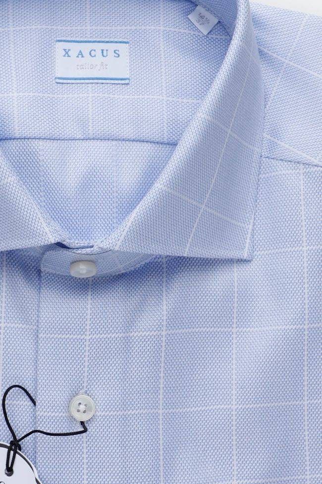 Xacus Hemd Herren Xacus Regular Karo 100% Baumwolle Kragen Französisch Lange Ärmel