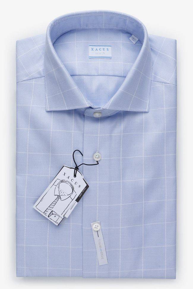 xacus Hemd Herren Xacus Regular Karo 100% Baumwolle kragen Französisch Lange Ärmel