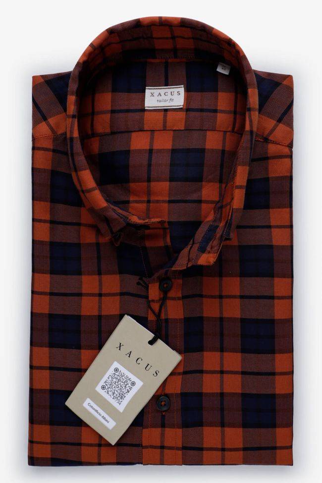 xacus Hemd Herren Xacus Regular Karo 59% cotton 41% Lyocell kragen Button-Down Lange Ärmel