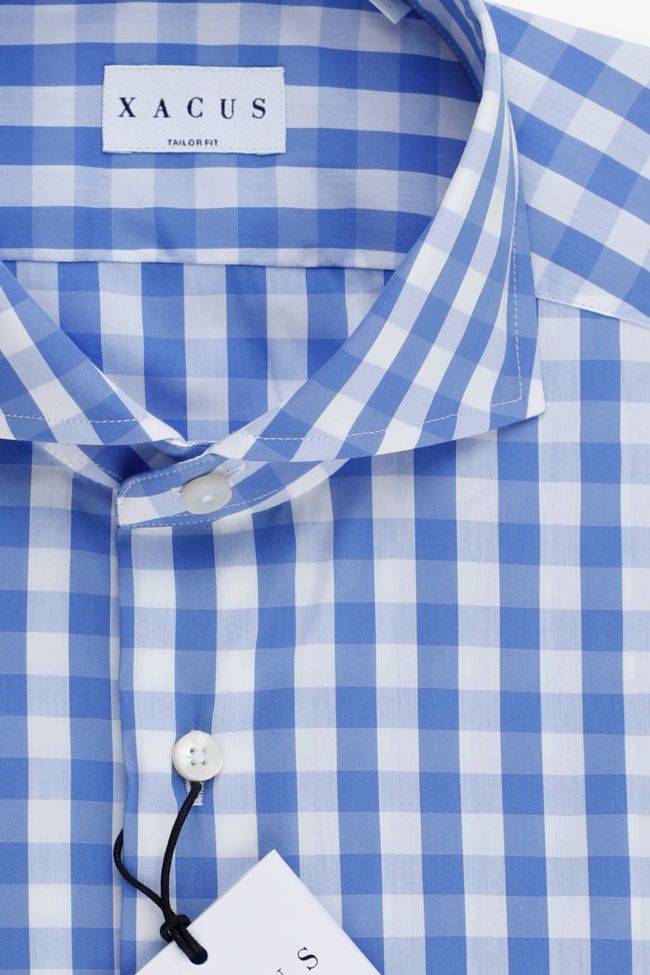 xacus Hemd Herren Xacus Regular Karo 75% cotton 22% pa 3% ea kragen Französisch Lange Ärmel