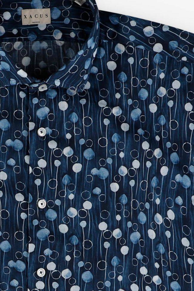 Xacus Hemd Herren Xacus Regular Muster 100% Baumwolle Gewaschen Kragen Französisch Lange Ärmel