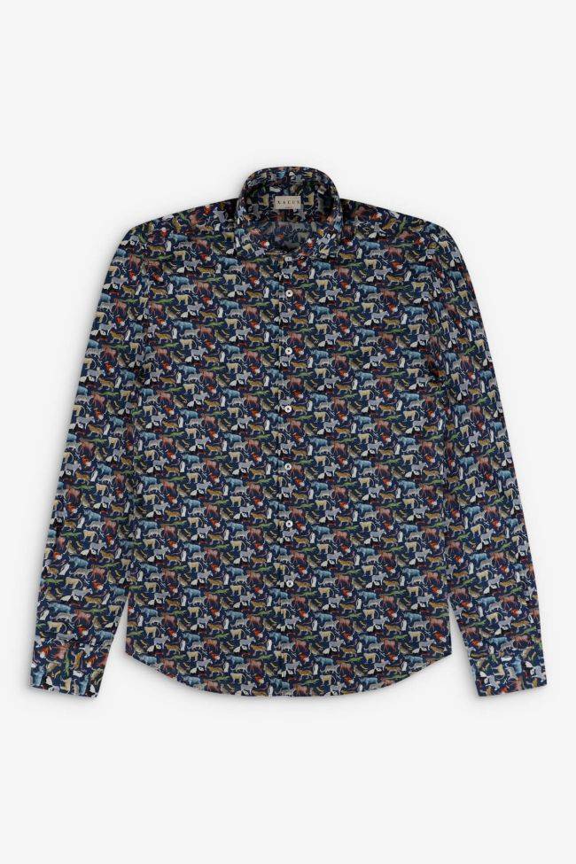 Xacus Hemd Herren Xacus Regular Muster 100% Baumwolle Gewaschen Kragen Französisch Lange Ärmel