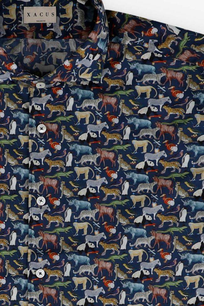 Xacus Hemd Herren Xacus Regular Muster 100% Baumwolle Gewaschen Kragen Französisch Lange Ärmel