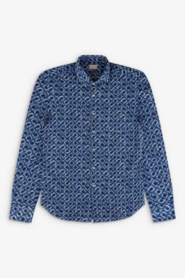 Xacus Hemd Herren Xacus Regular Muster 100% Baumwolle Gewaschen Kragen Französisch Lange Ärmel