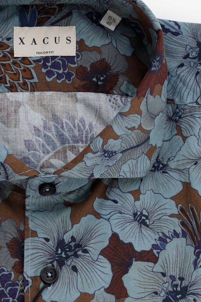 xacus Hemd Herren Xacus Regular Muster 100% Baumwolle gewaschen kragen Französisch Lange Ärmel