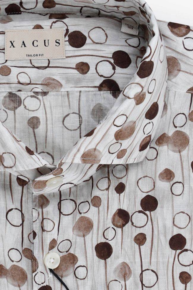 Xacus Hemd Herren Xacus Regular Muster 100% Baumwolle Gewaschen Kragen Französisch Lange Ärmel